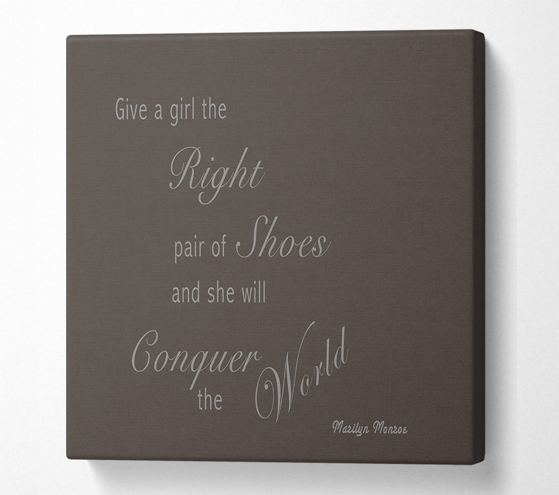  A Canvas Print of The Right Pair Of Shoes Marilyn Monroe Chocolate Canvas Wall Art