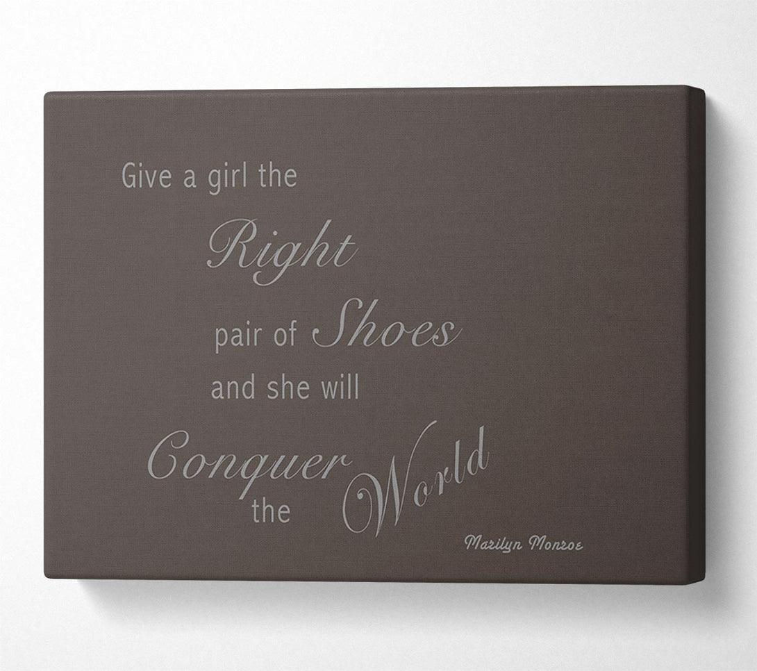  A Canvas Print of The Right Pair Of Shoes Marilyn Monroe Chocolate Canvas Wall Art