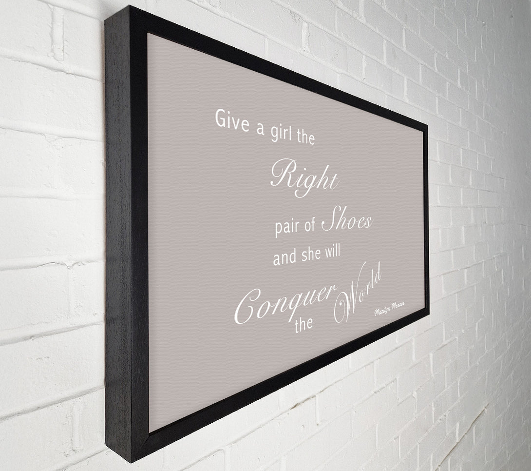  A Canvas Print of The Right Pair Of Shoes Marilyn Monroe Beige Canvas Print