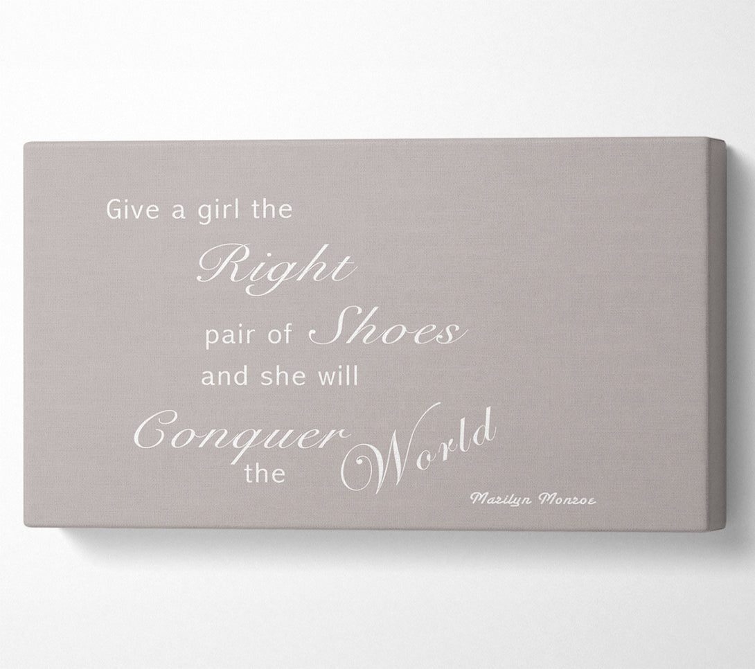  A Canvas Print of The Right Pair Of Shoes Marilyn Monroe Beige Canvas Print