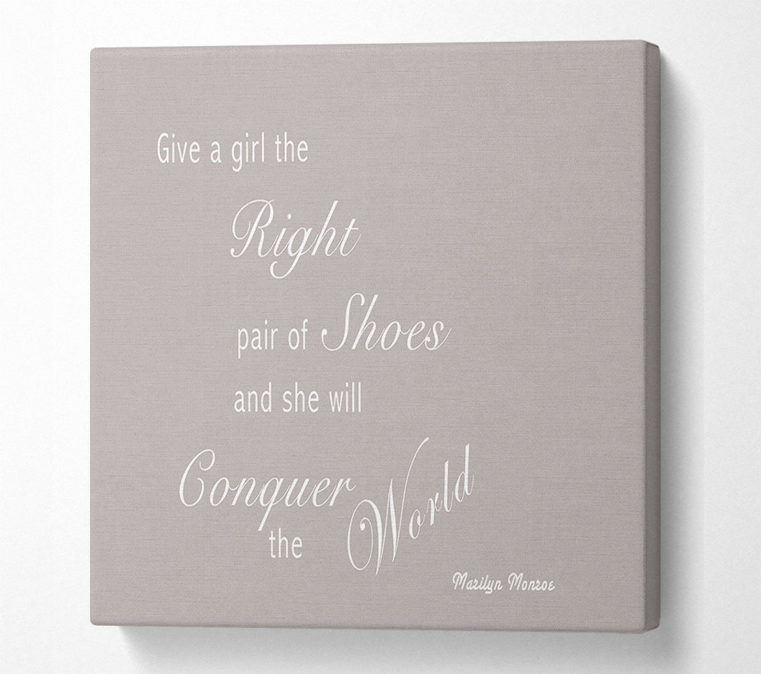  A Canvas Print of The Right Pair Of Shoes Marilyn Monroe Beige Canvas Print