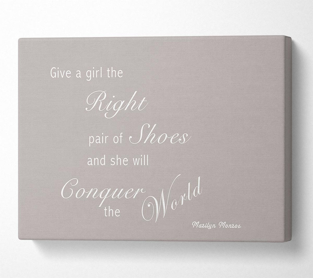  A Canvas Print of The Right Pair Of Shoes Marilyn Monroe Beige Canvas Print