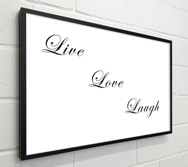 Love Quote Live Love Laugh White