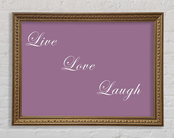 Love Quote Live Love Laugh Dusty Pink Framed Print