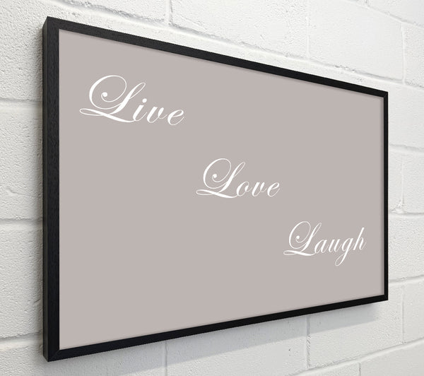 Love Quote Live Love Laugh Beige