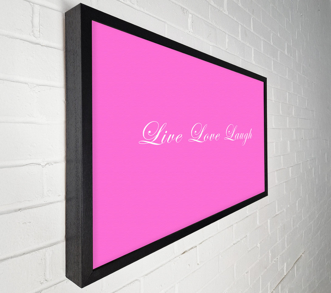  A Canvas Print of Love Quote Live Love Laugh 2 Vivid Pink Canvas Print