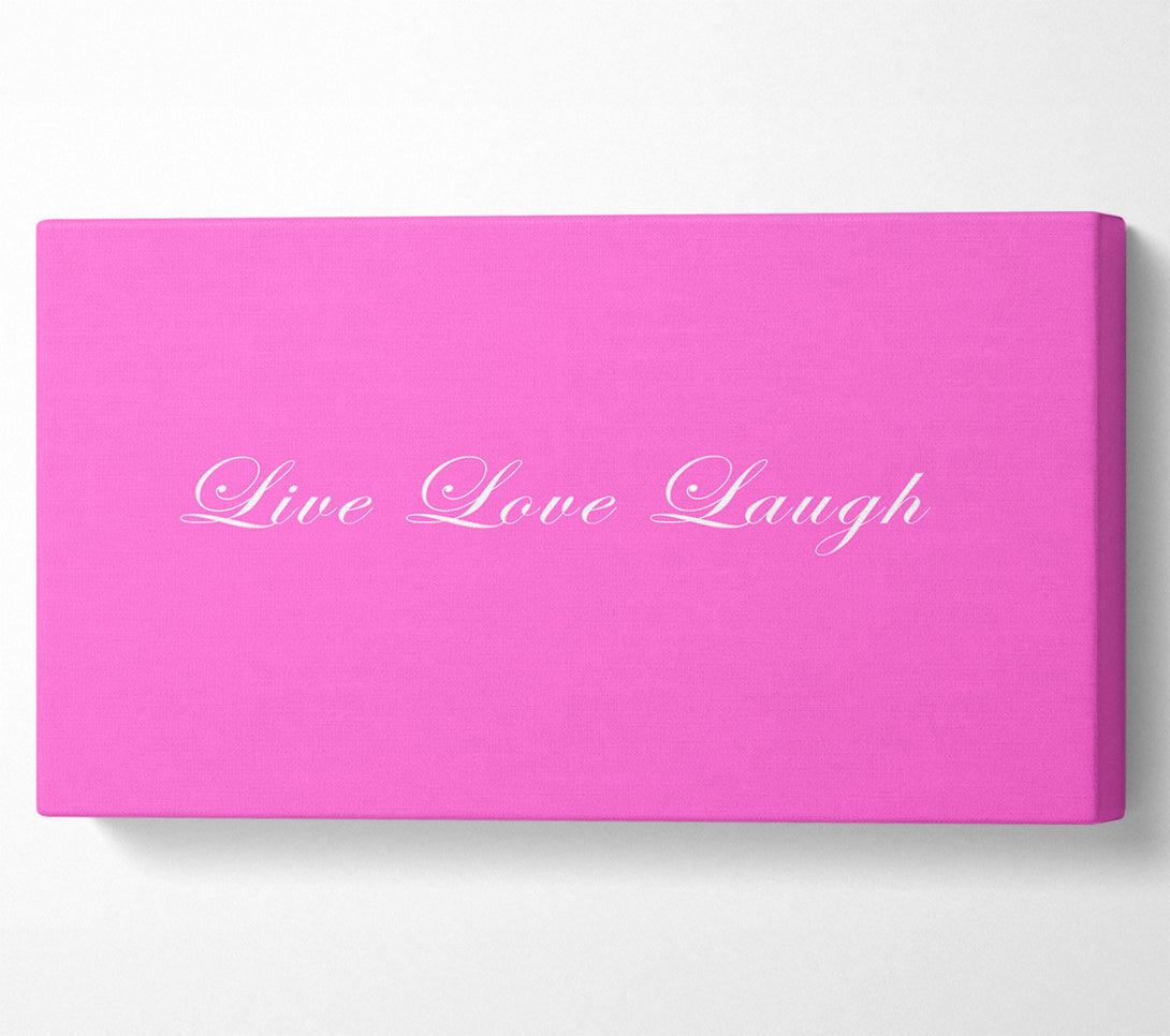  A Canvas Print of Love Quote Live Love Laugh 2 Vivid Pink Canvas Print