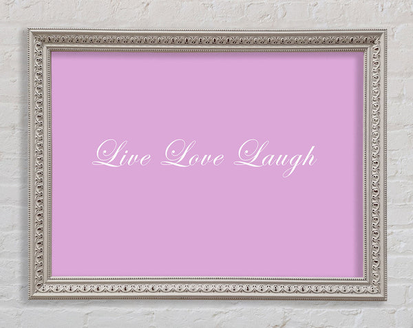 Love Quote Live Love Laugh 2 Pink Framed Print