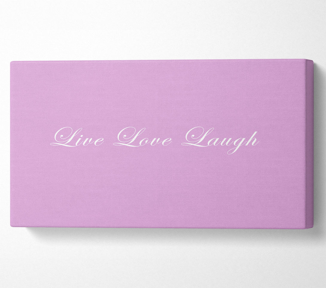  A Canvas Print of Love Quote Live Love Laugh 2 Pink Canvas Wall Art