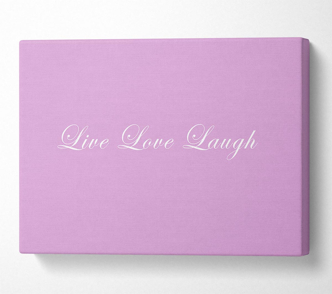  A Canvas Print of Love Quote Live Love Laugh 2 Pink Canvas Wall Art