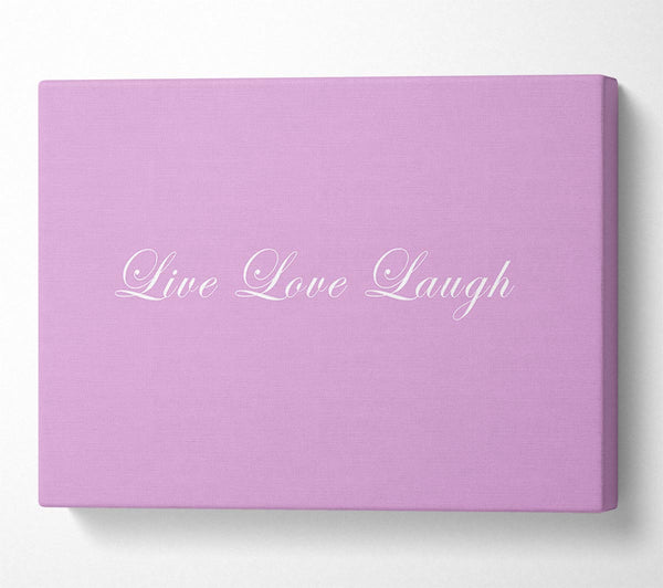  A Canvas Print of Love Quote Live Love Laugh 2 Pink Canvas Wall Art
