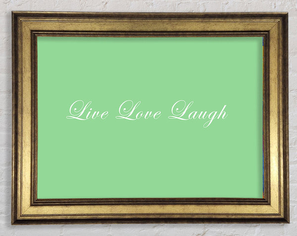 Love Quote Live Love Laugh 2 Green Framed Print