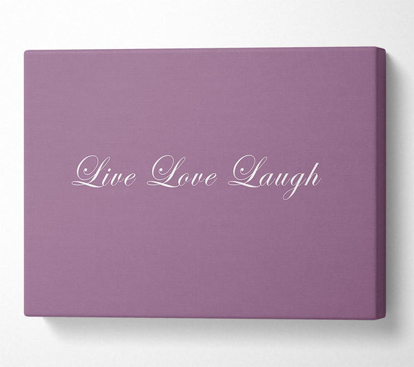  A Canvas Print of Love Quote Live Love Laugh 2 Dusty Pink Canvas Print