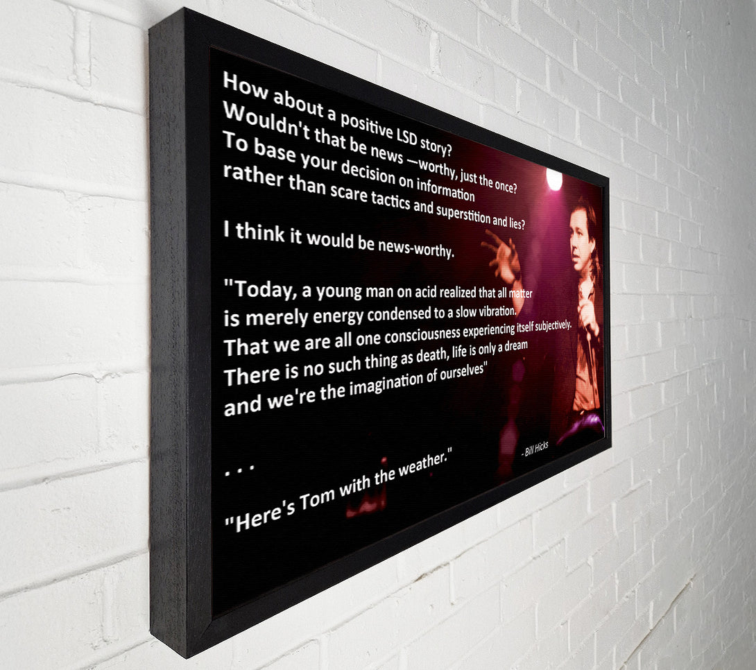  A Canvas Print of Motivational Quote Bill Hicks Imagination Of Ourselves Canvas Print