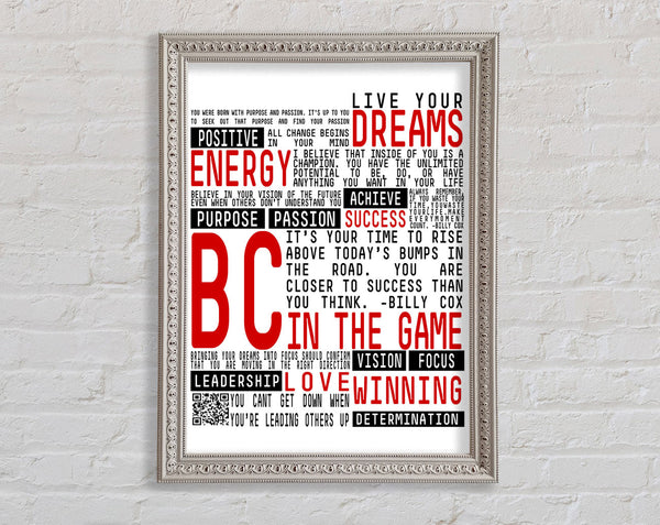 Motivational Quote Live Your Dreams Framed Print