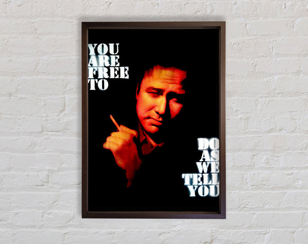 Motivational Quote Bill Hicks You Are Free Framed Print