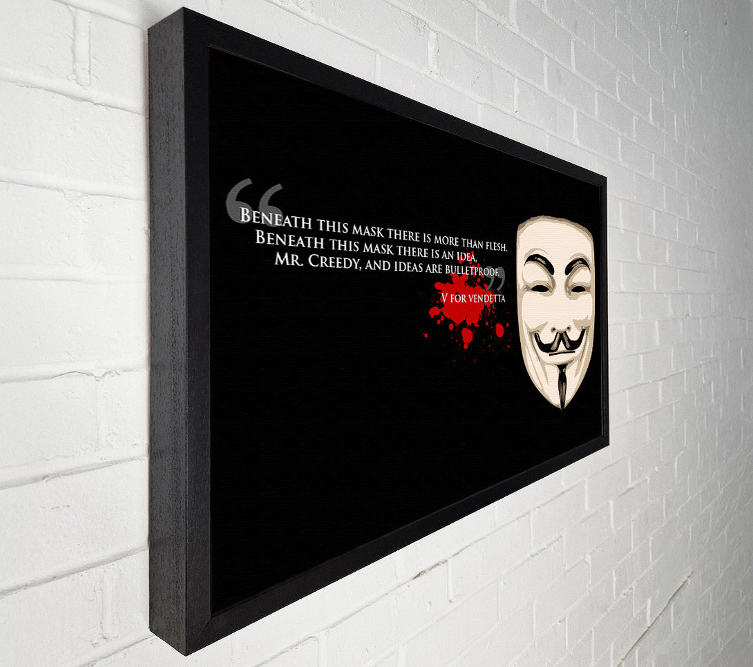  A Canvas Print of Motivational Quote V For Vendetta Canvas Wall Art