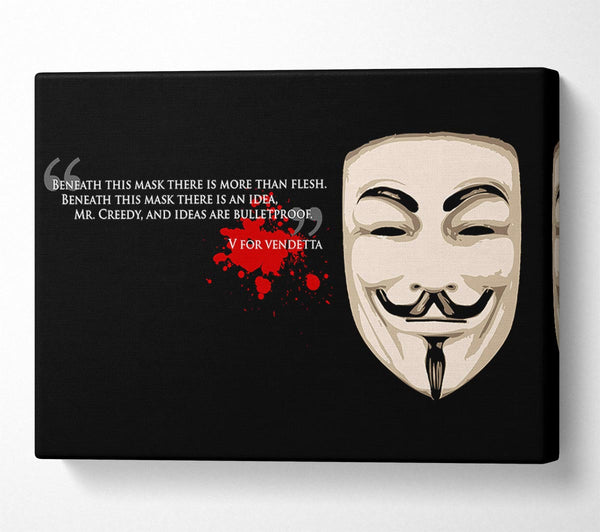  A Canvas Print of Motivational Quote V For Vendetta Canvas Wall Art