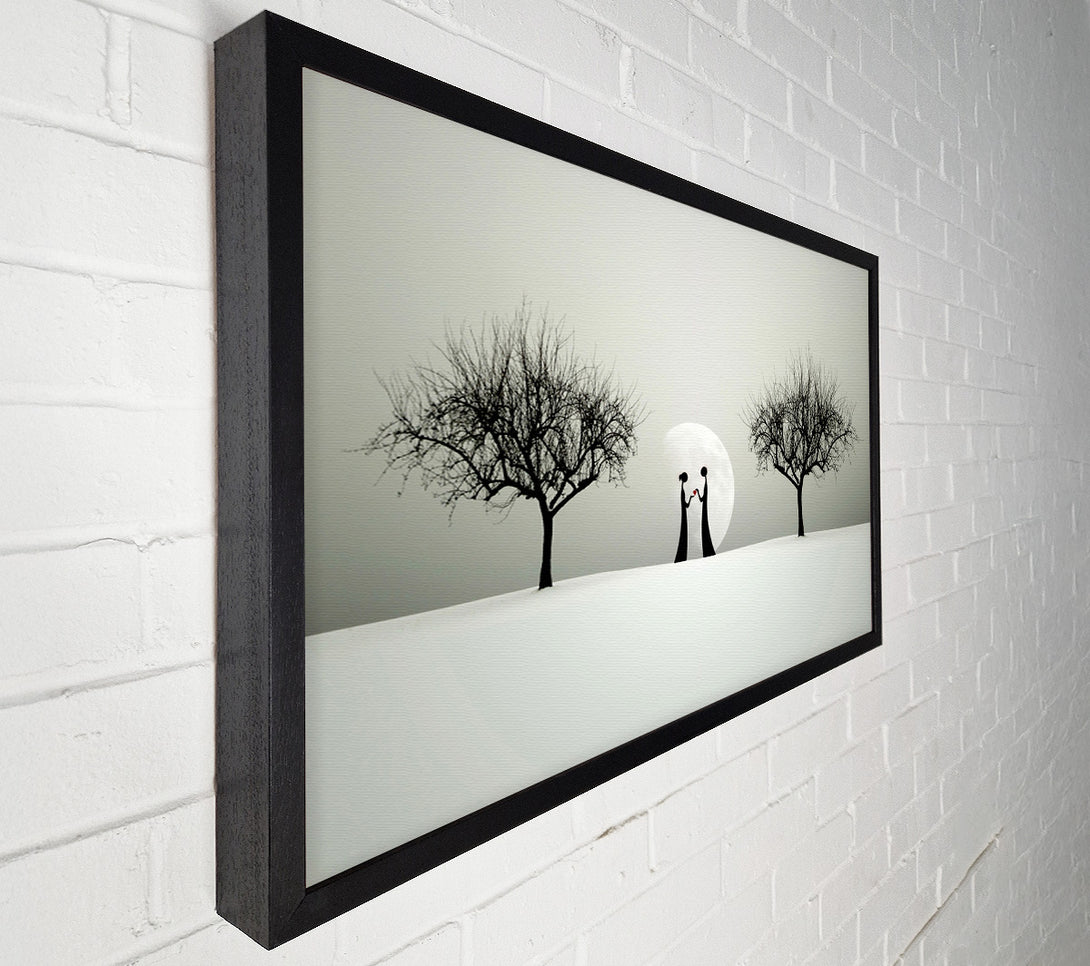  A Canvas Print of Love Between The Trees And Moon Canvas Art