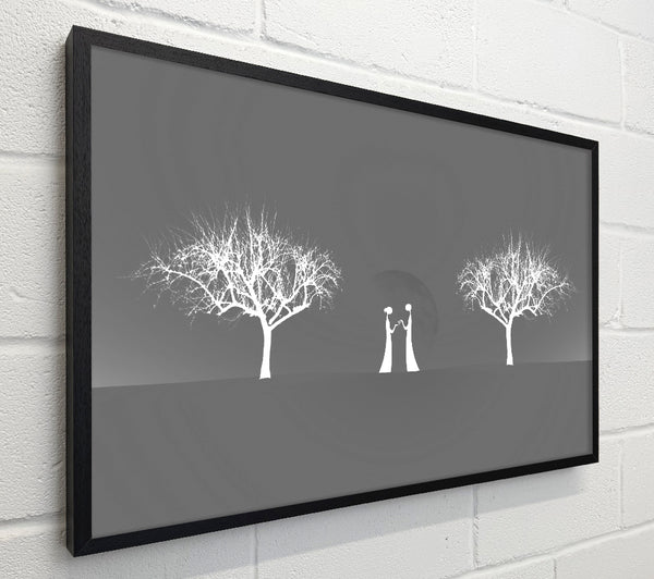 Love Between The Trees And Moon Grey