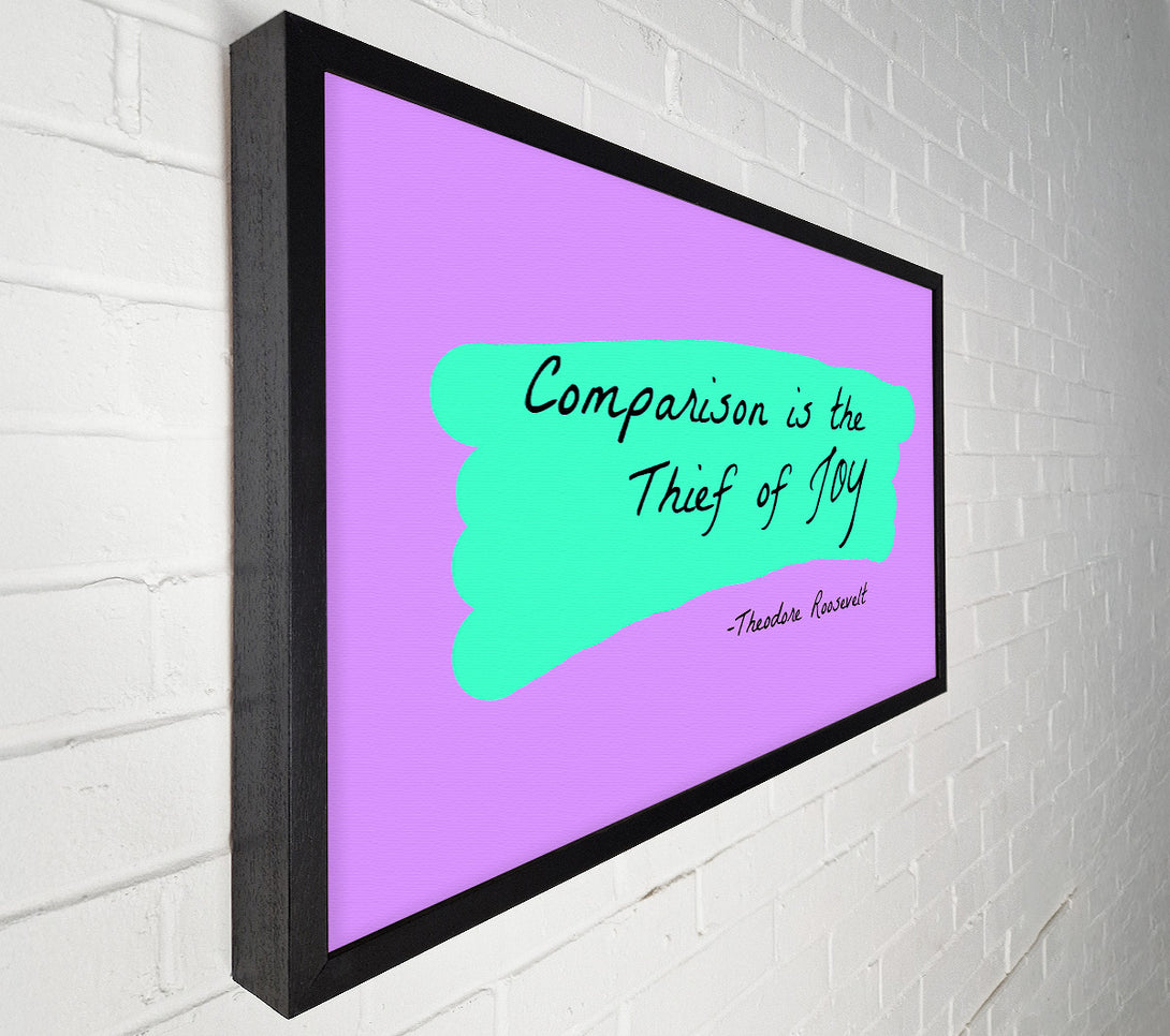  A Canvas Print of Theodore Roosevelt Comparison Is The Thief Of Joy Canvas Art