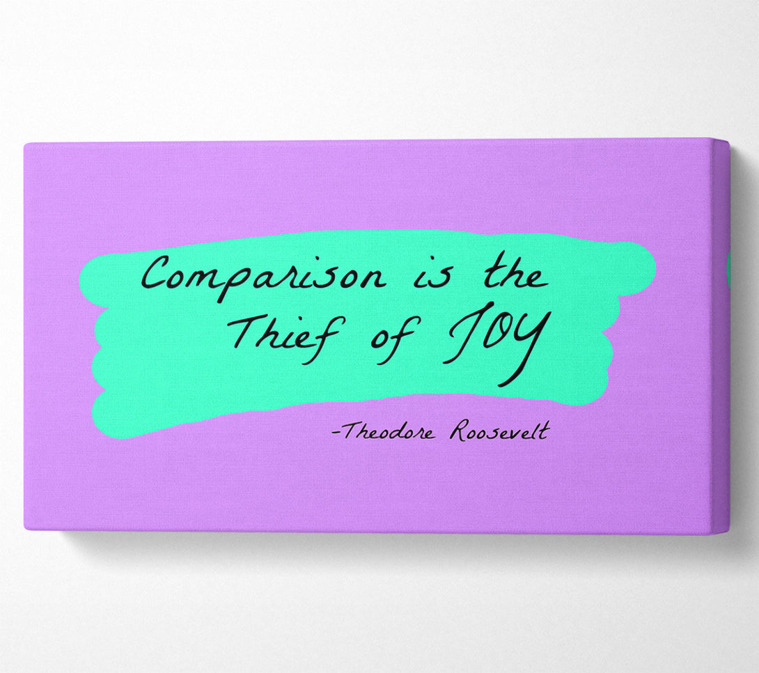  A Canvas Print of Theodore Roosevelt Comparison Is The Thief Of Joy Canvas Art