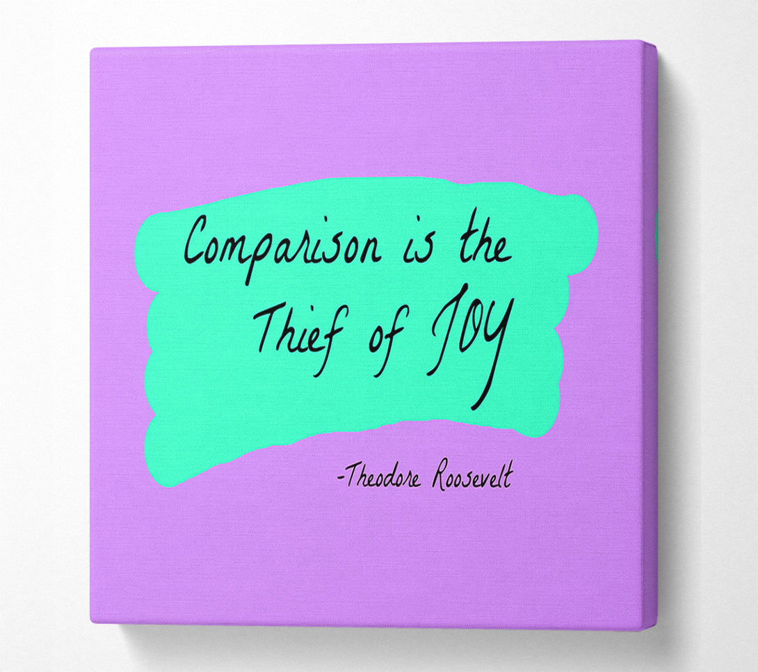  A Canvas Print of Theodore Roosevelt Comparison Is The Thief Of Joy Canvas Art