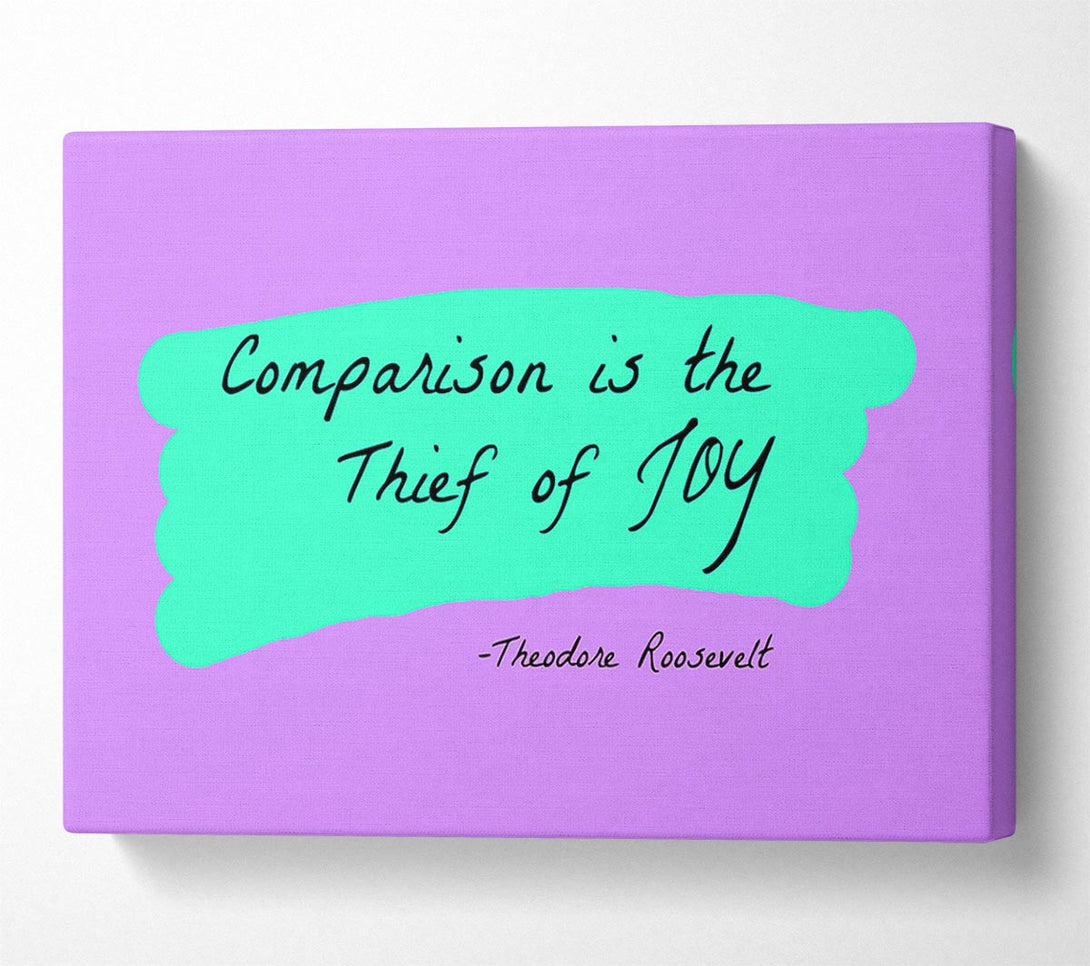  A Canvas Print of Theodore Roosevelt Comparison Is The Thief Of Joy Canvas Art