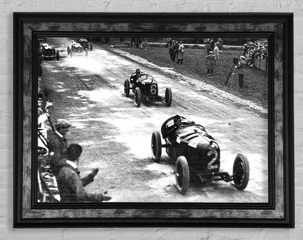 Vintage Formula One Crowd Framed Print