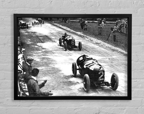 Vintage Formula One Crowd Framed Print