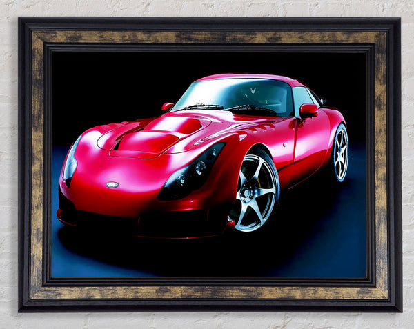 TVR Red Front View Framed Print