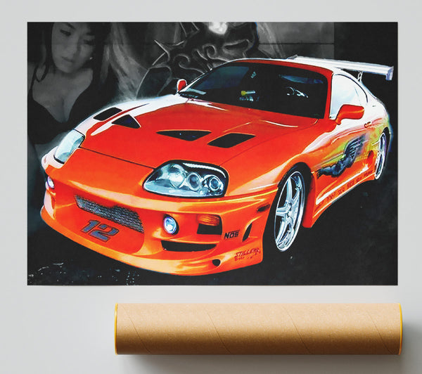 Toyota Supra Fast And The Furious Poster