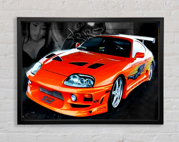 Toyota Supra Fast And The Furious Framed Print