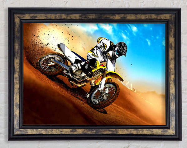 Suzuki Motocross Framed Print