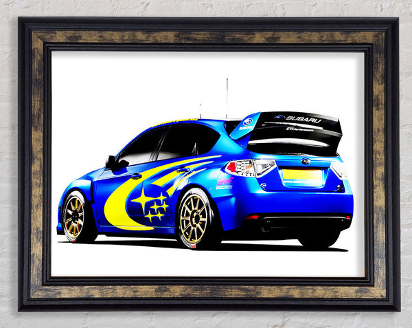 Subrau Ralley Car Rear Framed Print
