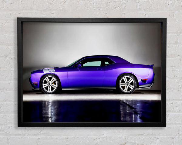 Purple Mustang Framed Print