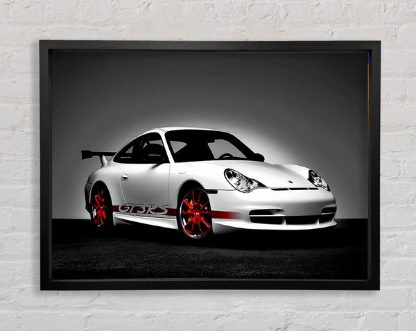 Porsche GT3RS Turbo White Red Framed Print