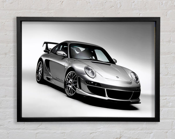 Porsche 911 Silver Framed Print