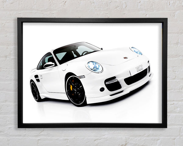 Porsche 911 GT White Framed Print