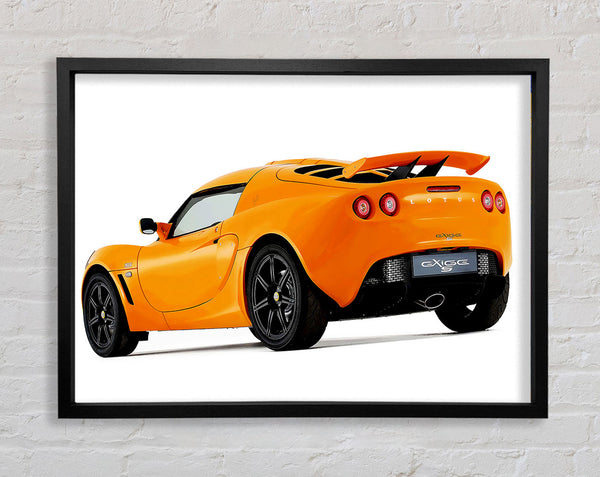 Orange Lotus Elite Rear Framed Print