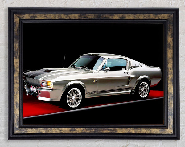Mustang Shelby Side Profile Framed Print