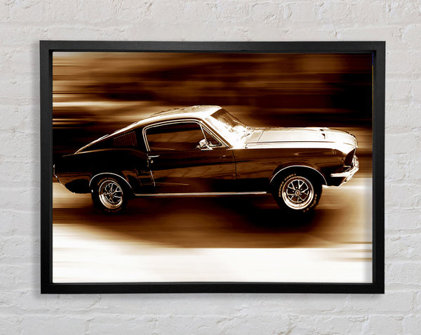 Mustang On The Move Framed Print