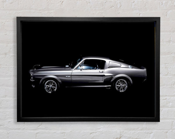 Mustang Fastback Side Profile Framed Print