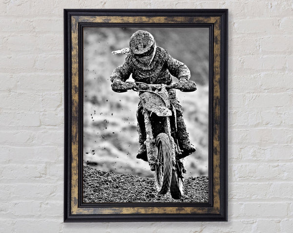Motorcross Mud Pit Framed Print