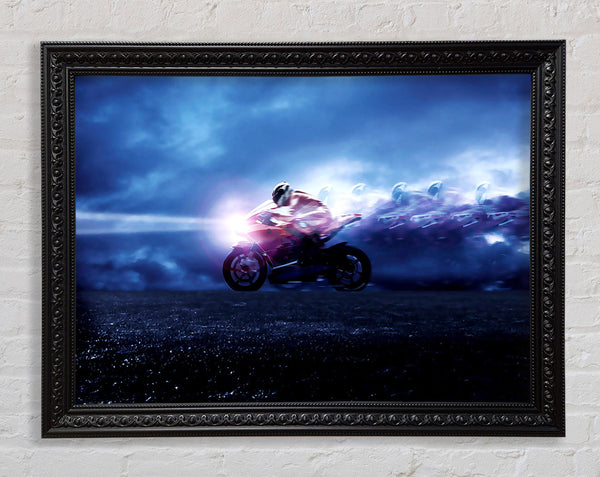 Motor Speed Framed Print