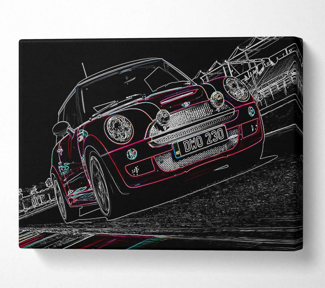  A Canvas Print of Mini Cooper Track Day Canvas Wall Art