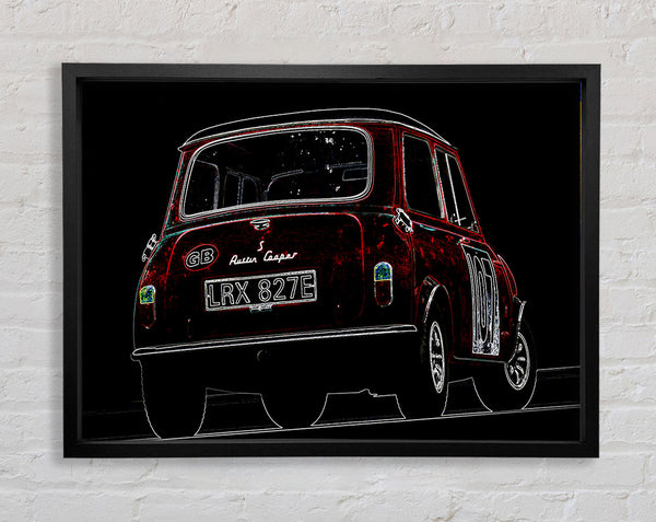 Mini Cooper Rear Framed Print