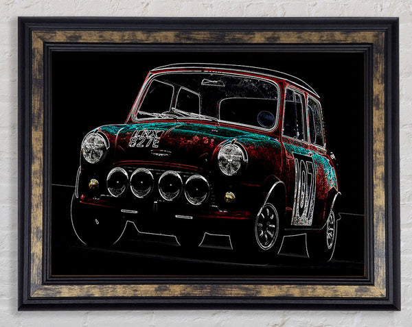 Mini Cooper Front Framed Print