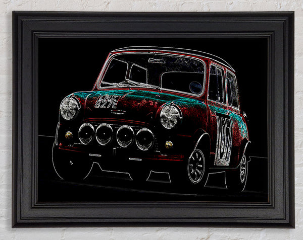 Mini Cooper Front Framed Print