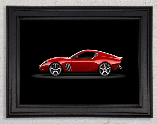 Maserati Red Side Profile Framed Print